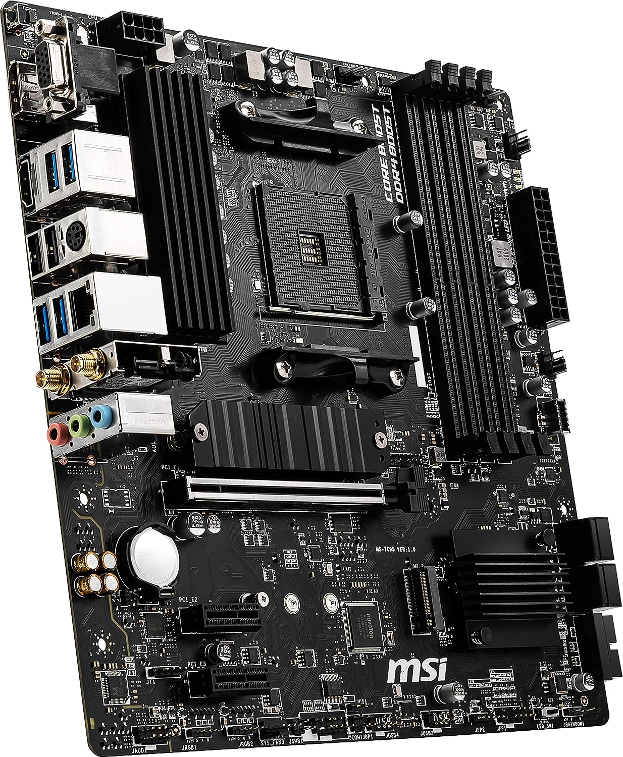 MSI B550M PRO-VDH WiFi ProSeries Motherboard (AMD AM4, DDR4, PCIe 4.0, SATA 6Gb/s, M.2, USB 3.2 Gen 1, Wi-Fi, D-SUB/HDMI/DP, Micro-ATX)