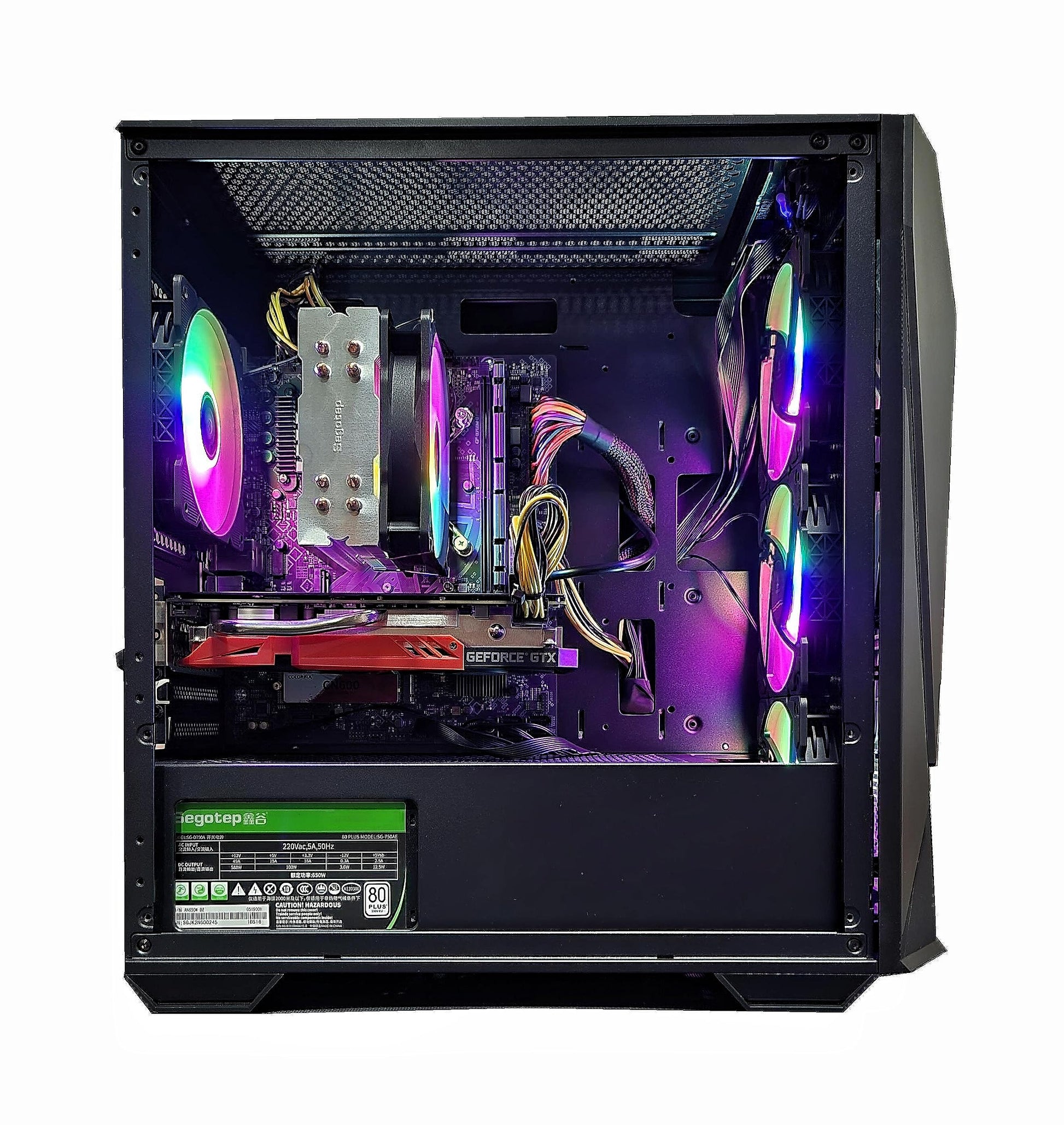 DASEEN Gaming Computer PC Desktop – Intel Core i5-12400F 2.5GHz, NVIDIA GeForce GTX1660 6GB, 16GB DDR4-3200 RAM, 512GB SSD, Windows 10 - CaveHubs