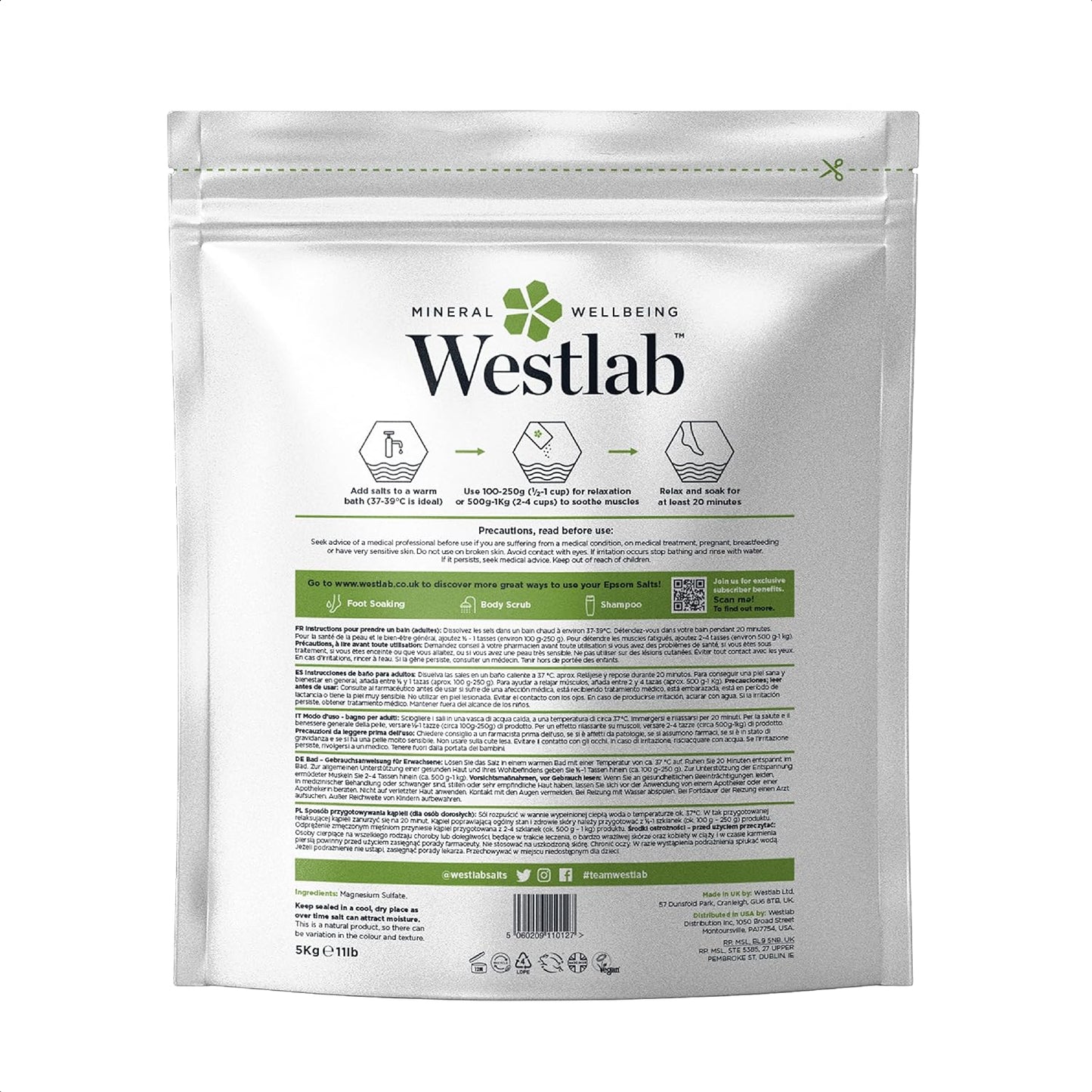 Westlab Reviving Epsom Salt 5kg