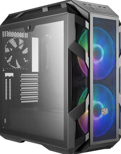 Cooler Master MasterCase H500 ARGB - PC Case with Dual 200mm Fans for High-Volume Airflow, Mesh and Transparent Front Chassis Panels, Flexible ATX Hardware Capacity