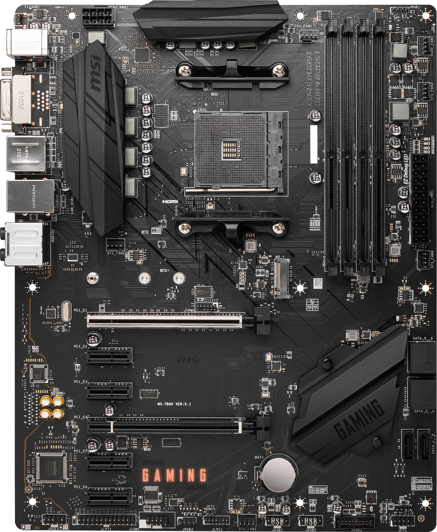 MSI B550 Gaming GEN3 Gaming Motherboard (AMD AM4, DDR4, PCIe 3.0, SATA 6Gb/s, M.2, USB 3.2 Gen 1, HDMI, ATX, AMD Ryzen 5000/4000 Series Processors)