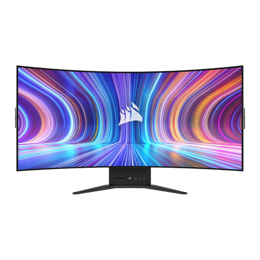 Corsair Xeneon Flex 45WQHD240 Gaming Monitor - 45-Inch OLED WQHD (3440 x 1440) Bendable Display, 240Hz Refresh Rate, 0.03ms GtG Response Time, NVIDIA G-SYNC Compatible, AMD FreeSync Premium - Black - CaveHubs