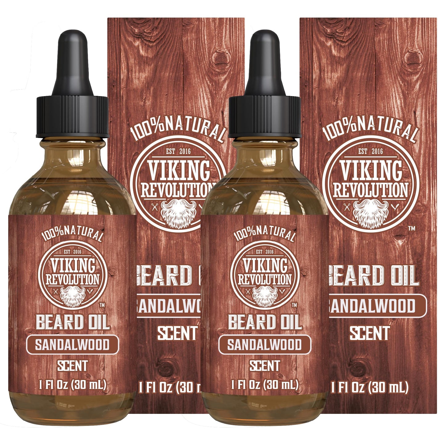 Viking Revolution Beard Oil Conditioner - All Natural Unscented Argan & Jojoba Oils - Softens, Smooths & Strengthens Beard Growth - Grooming Beard and Mustache Maintenance Treatment, 1 Pack