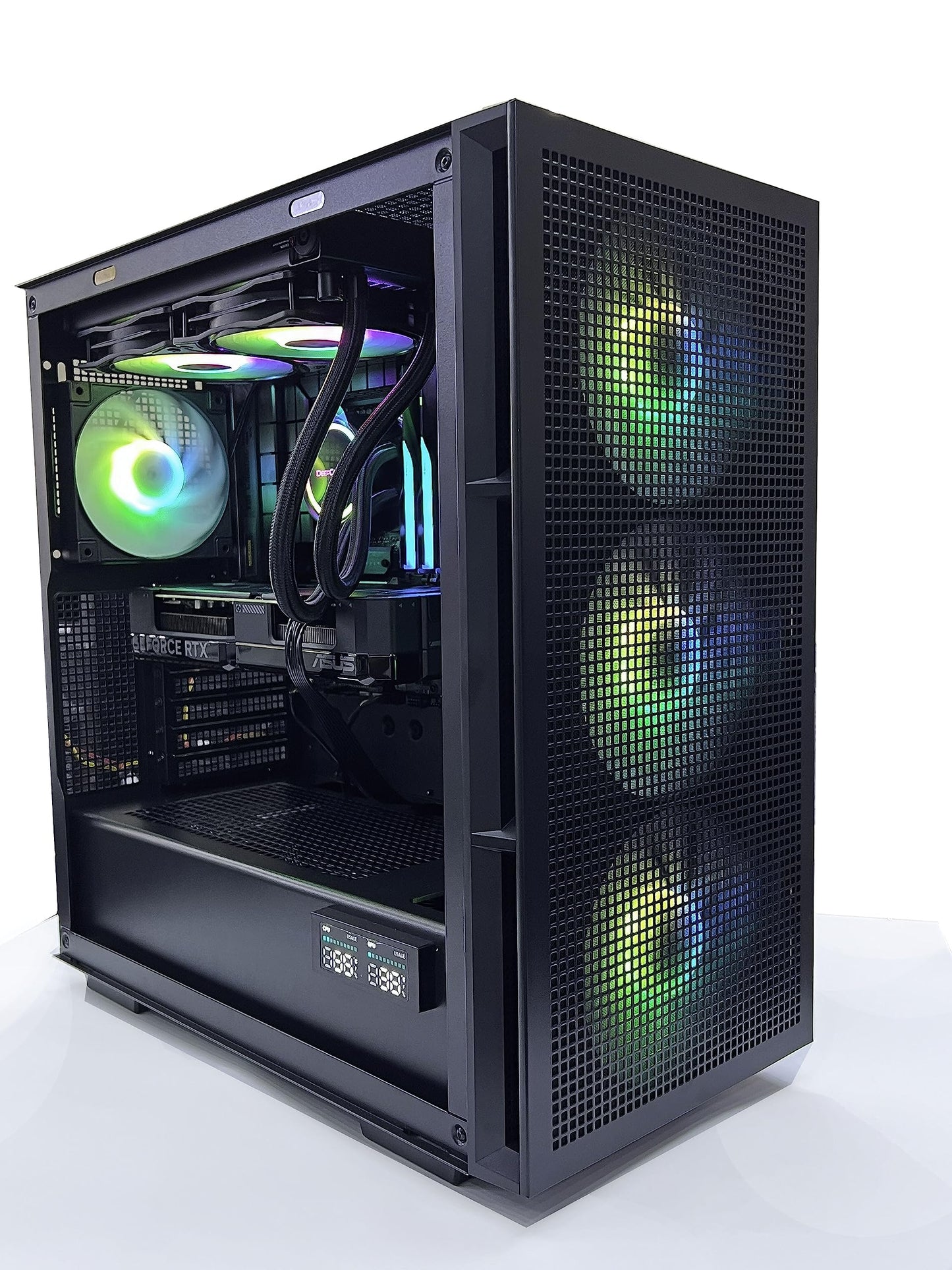 NANOTECH Premium Liquid Cooled White Edition Gaming PC, Intel i7-13700K,32GB RAM, Nvidia RTX 3060TI, 1TB NVME M.2 SSD, 1 TB HDD,750W PSU Windows 10 pro, RGB Gaming Computer PC (i7-13700K,RTX 3060TI)