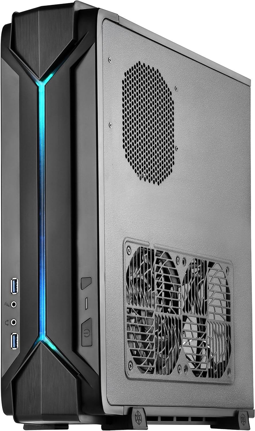 SilverStone Technology Gaming Slim Computer Case for Mini-Itx with Integrated RGB Lighting Cases (SST-RVZ03B-USA)