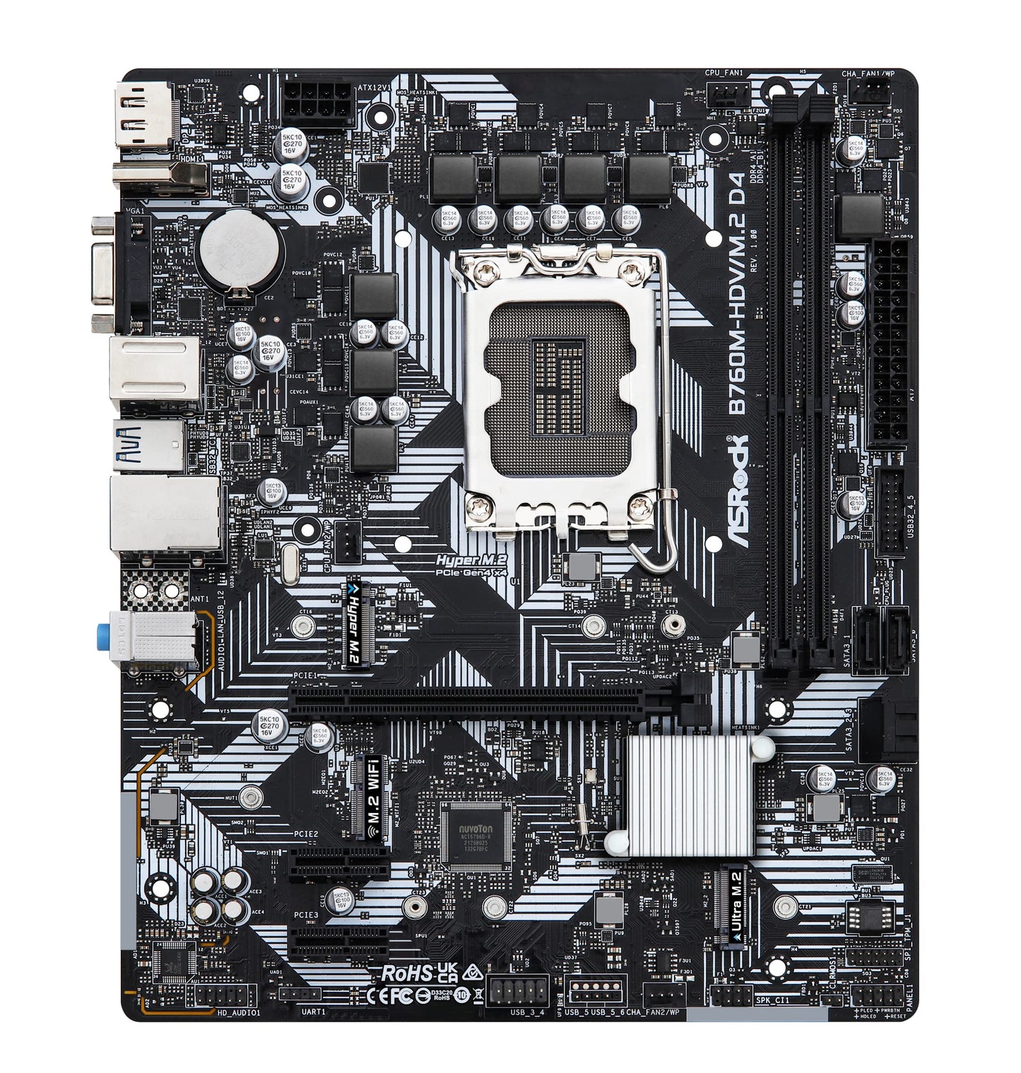 Asrock B760M-HDV/M.2 D4 Intel B760 LGA 1700 Micro ATX