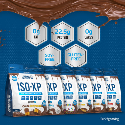 Applied Nutrition ISO XP Whey Isolate - Whey Protein Isolate Powder, ISO-XP Funky Yummy Flavours (1kg - 40 Servings) (Chocolate Bueno)