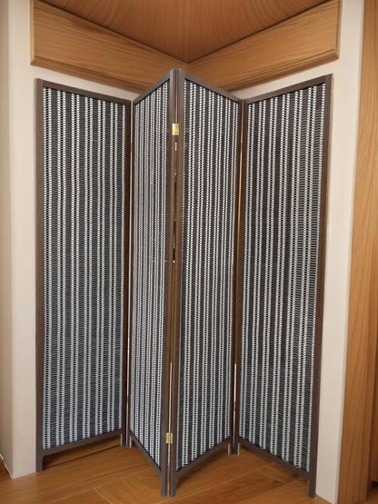 Vital 4-Panel Room Dividers and Folding Privacy Screens Partition Walls for Bedroom Rattan Screen Divider Portable Freestanding Privacy Wall (A2)