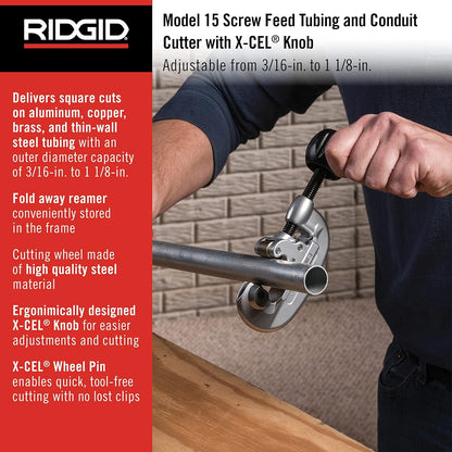 RIDGID 32920 15 Tube Pipe Cutters, Black/Silver, S