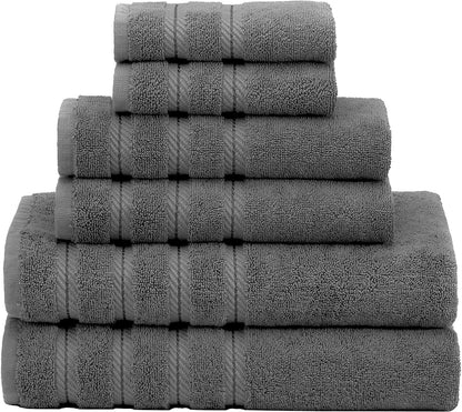 American Soft Linen Bath Linen Sets, 4 Pack Bath Linen Sets for Your Bathroom, Salem Luxury 100% Turkish Soft Twist Cotton, 13 x 13 inches Premium Quality Bath Linen Sets, Black