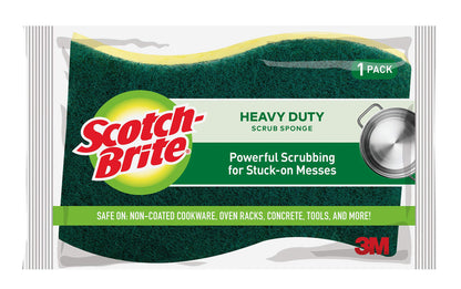 Scotch-Brite Scrub Sponge, 6 Pack, Non Scratch, Multipurpose Sponges for Dishes ,Garage,Outdoor, Kitchen