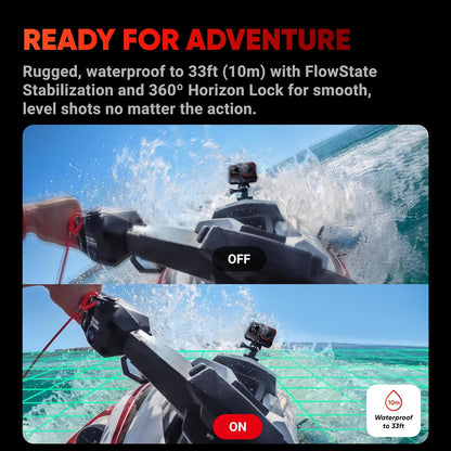 Insta360 Ace Pro - Waterproof Action Camera Co-Engineered with Leica, Flagship 1/1.3" Sensor and AI Noise Reduction for Unbeatable Image Quality, 4K120fps, 2.4" Flip Screen & Advanced AI Features.