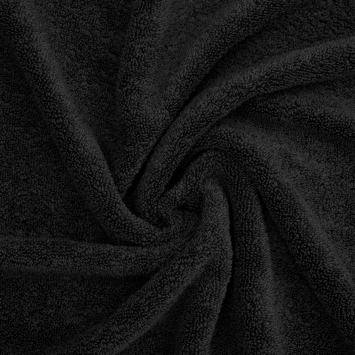 American Soft Linen Bath Linen Sets, 4 Pack Bath Linen Sets for Your Bathroom, Salem Luxury 100% Turkish Soft Twist Cotton, 13 x 13 inches Premium Quality Bath Linen Sets, Black