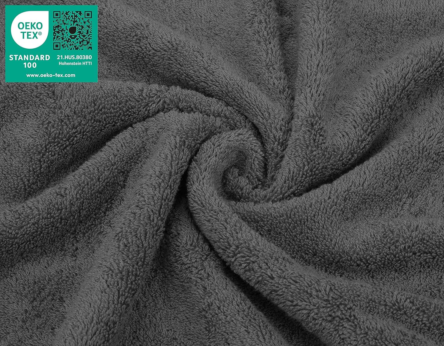 American Soft Linen Bath Linen Sets, 4 Pack Bath Linen Sets for Your Bathroom, Salem Luxury 100% Turkish Soft Twist Cotton, 13 x 13 inches Premium Quality Bath Linen Sets, Black