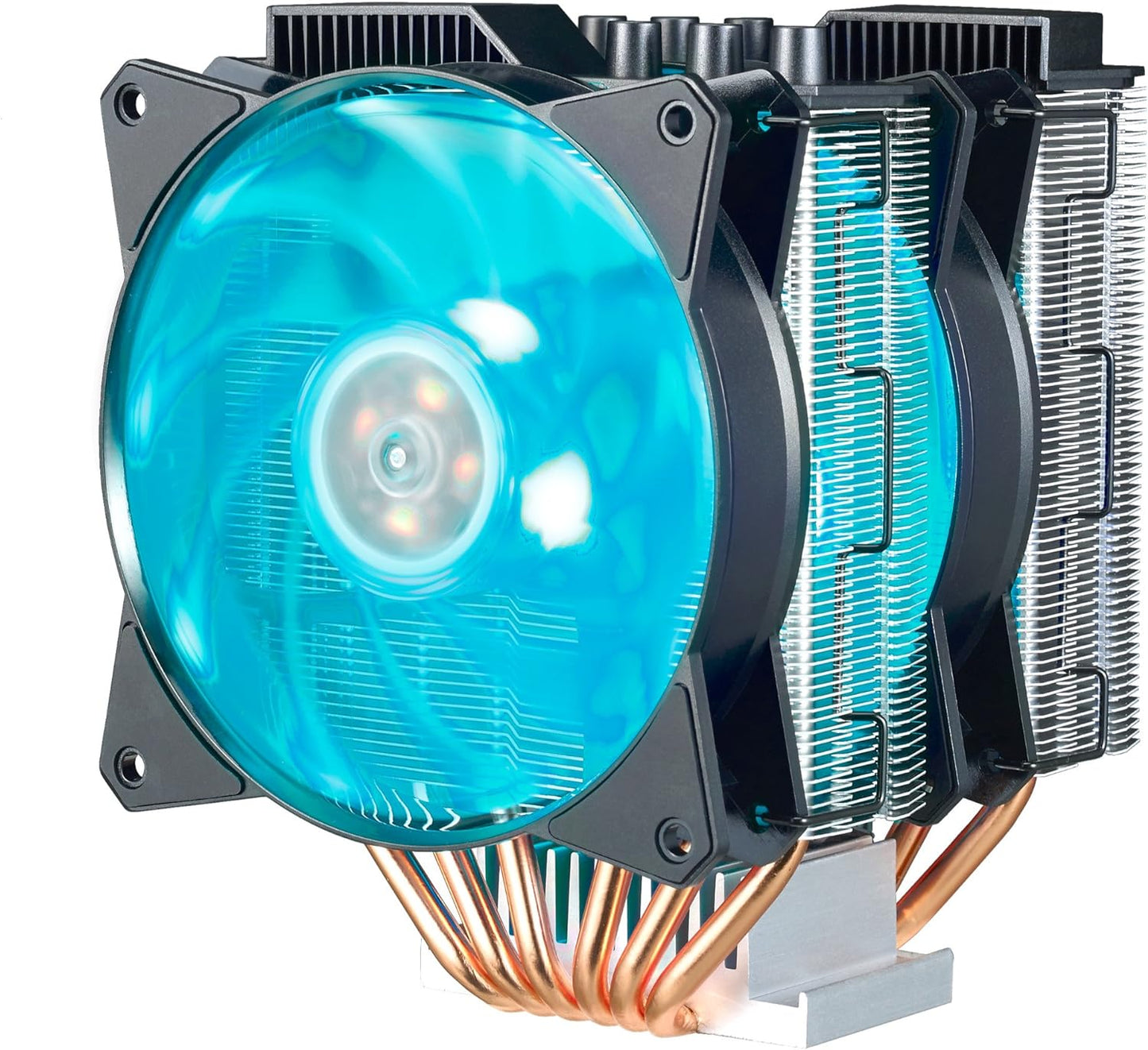 Cooler Master Masterair Ma620M Dual Tower ArGB High Performance Cpu Air Cooler, Sf120R Fan, Hexagon Strip ArGB Lighting, 6 Heat Pipes, Copper Plated Base For Amd Ryzen/Intel Lga1151