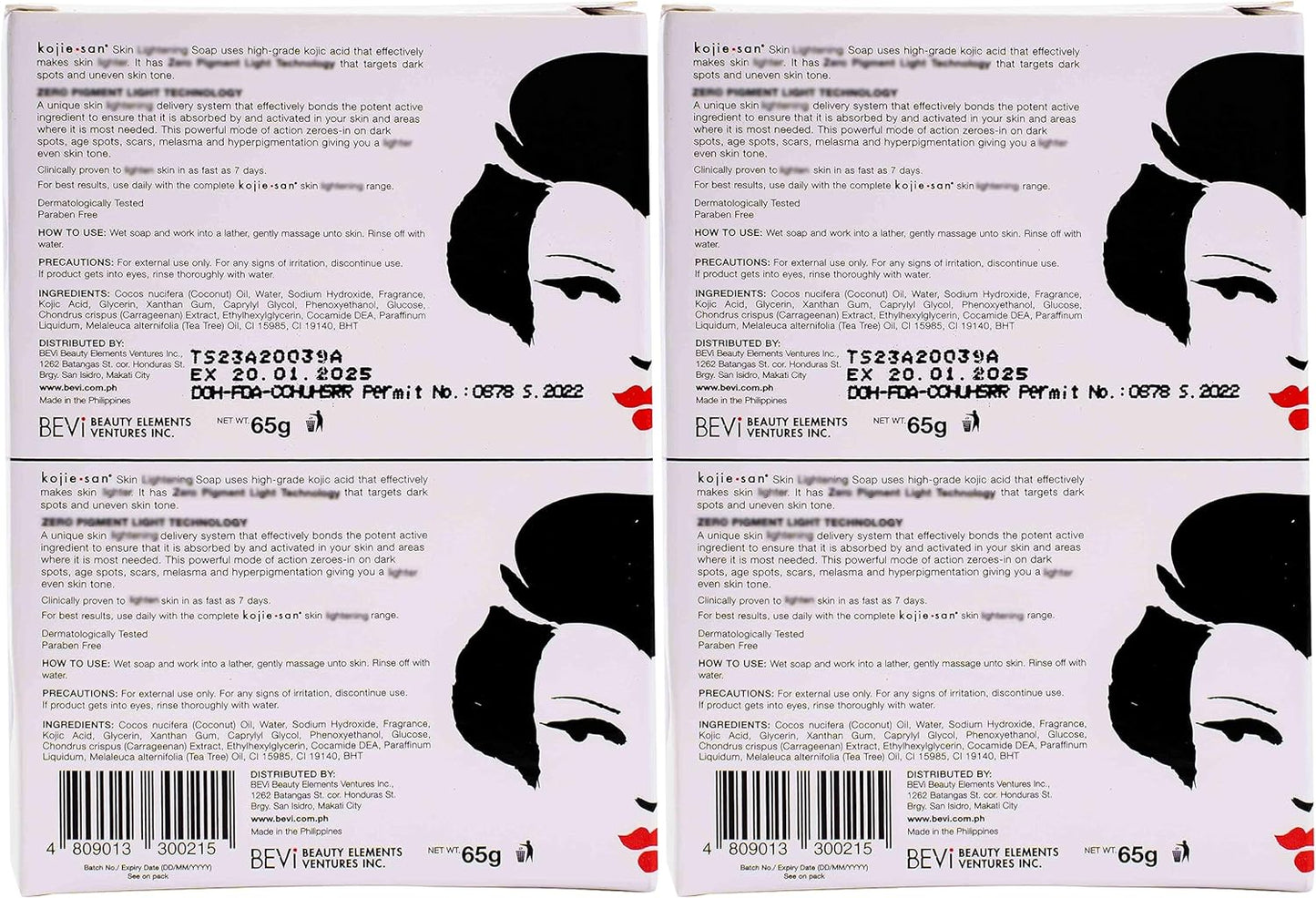 Kojie San 3 x 65G Kojie San Skin Kojic Acid Lightening Soap in Industry-leading Frustration Free Packaging