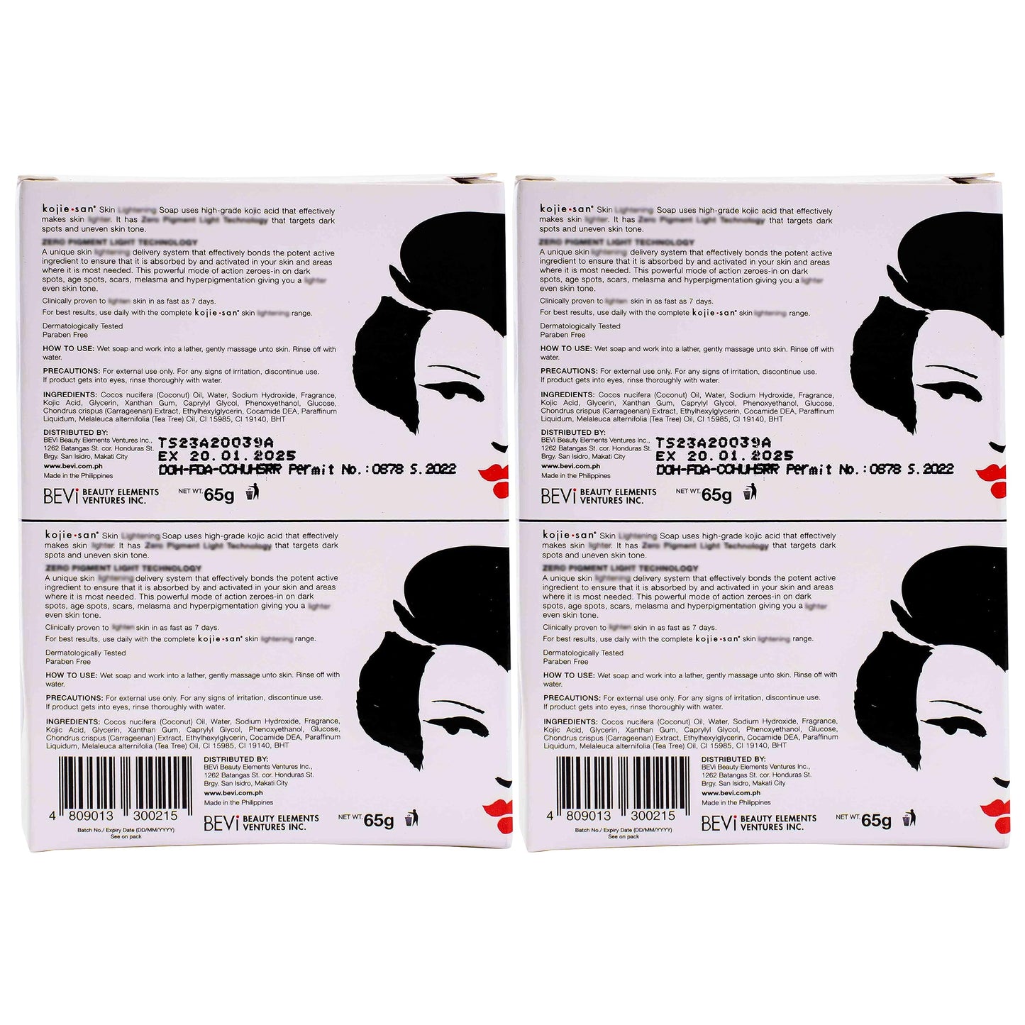 Kojie San 3 x 65G Kojie San Skin Kojic Acid Lightening Soap in Industry-leading Frustration Free Packaging