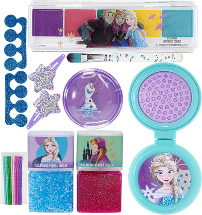 Townley Girl Disney Frozen - Townley Girl Fashion Chain Bag with Peel- Off Nail Polish, Eyeshadow, Hair Accessories, Hair Brush and More, with Rainbow Chain for Girls, Ages 6+