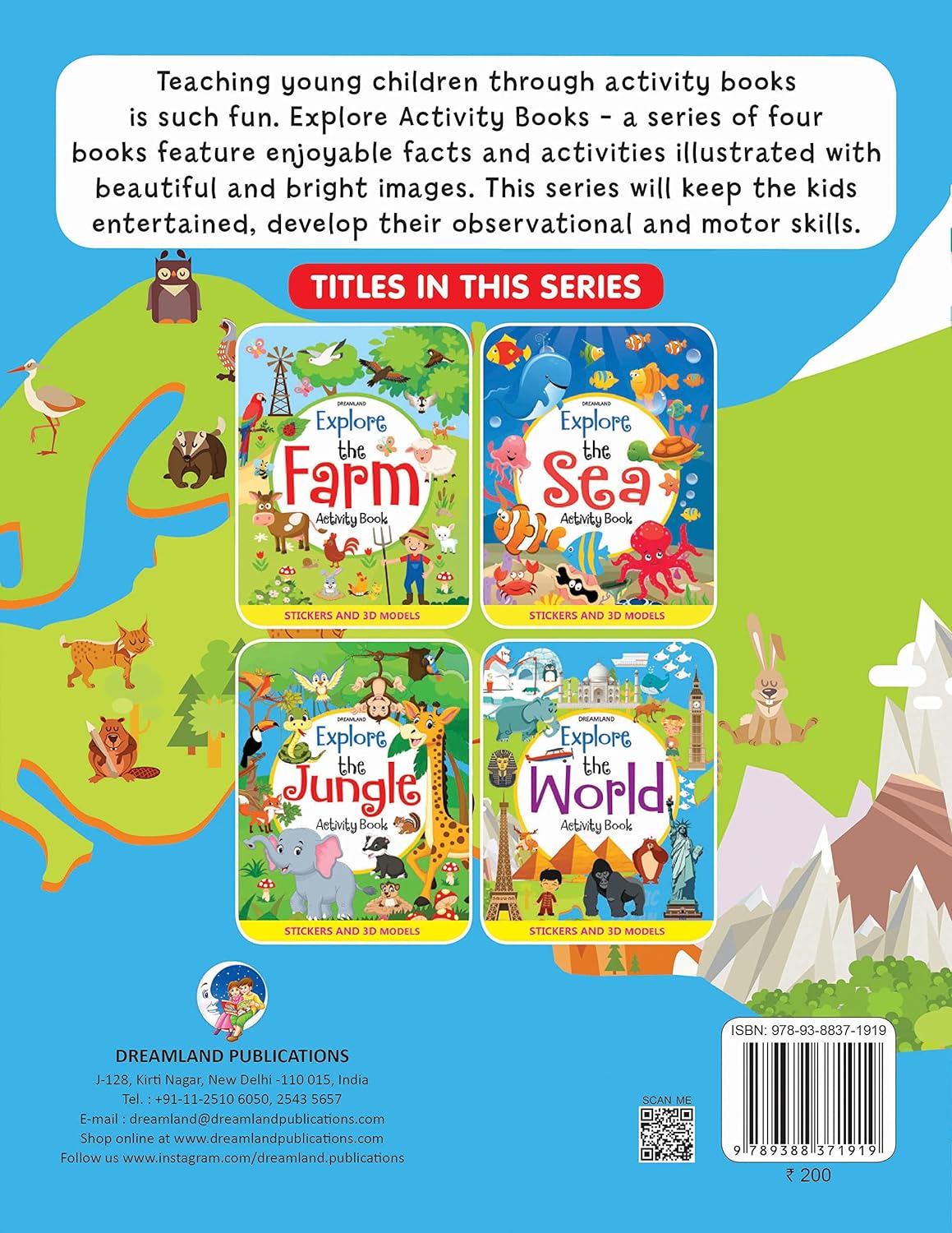 Explore the World Activity Book with Stickers and 3D Models