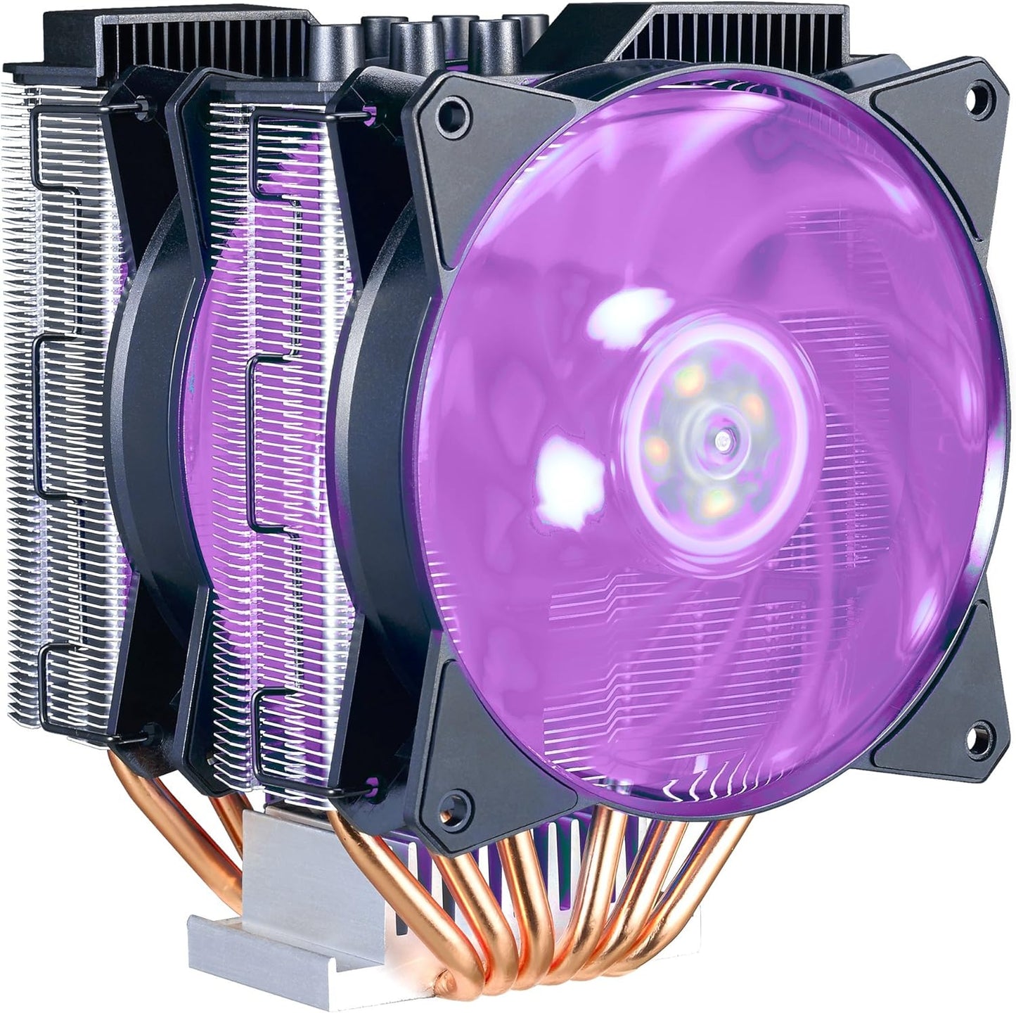 Cooler Master Masterair Ma620M Dual Tower ArGB High Performance Cpu Air Cooler, Sf120R Fan, Hexagon Strip ArGB Lighting, 6 Heat Pipes, Copper Plated Base For Amd Ryzen/Intel Lga1151