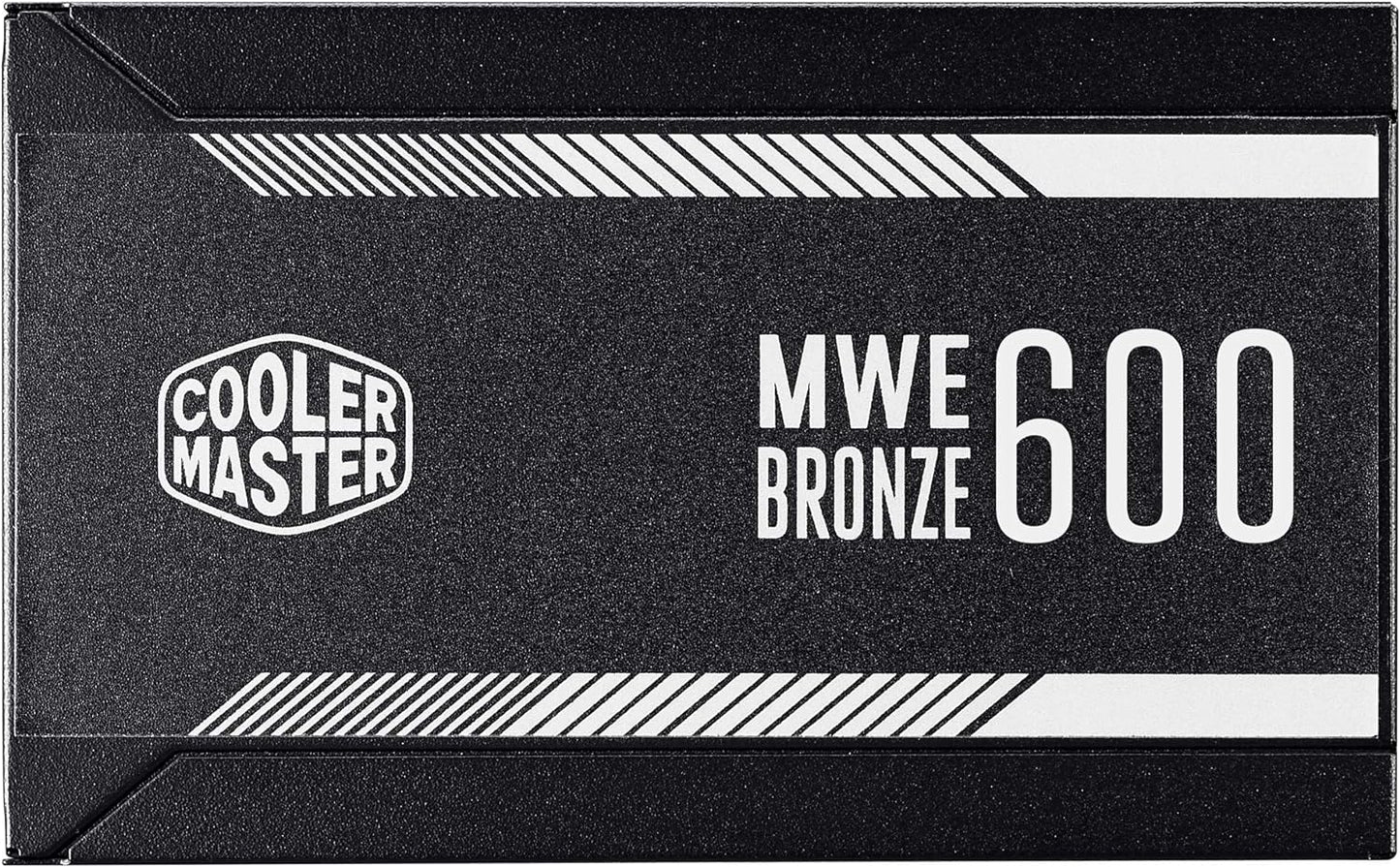 Cooler Master MWE Bronze 600 Watt 80 Plus Certified Power Supply, 3 Year Warranty - CaveHubs