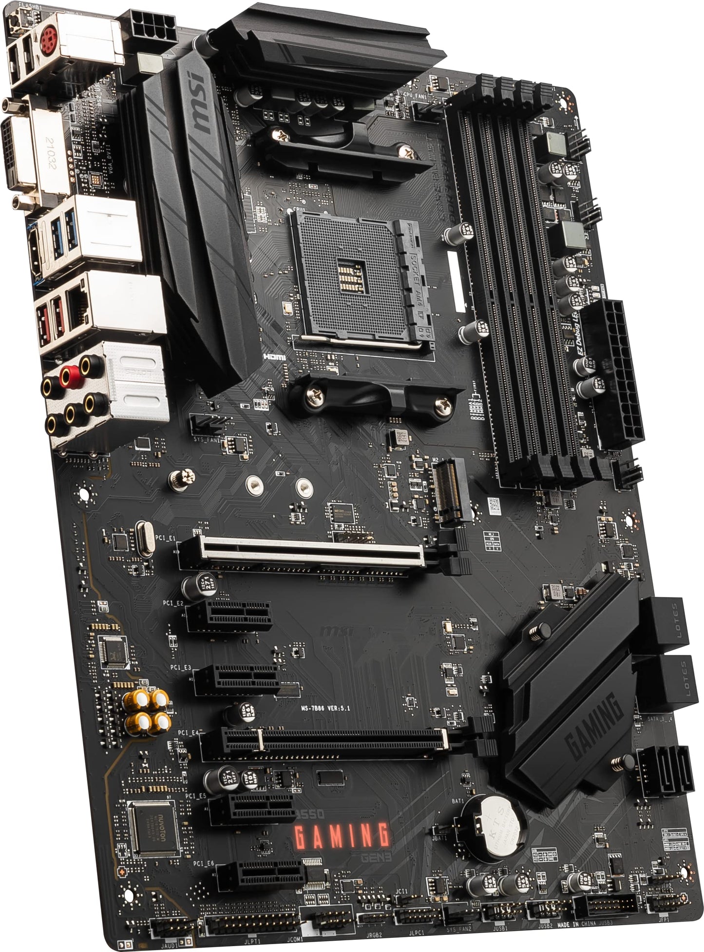 MSI B550 Gaming GEN3 Gaming Motherboard (AMD AM4, DDR4, PCIe 3.0, SATA 6Gb/s, M.2, USB 3.2 Gen 1, HDMI, ATX, AMD Ryzen 5000/4000 Series Processors)