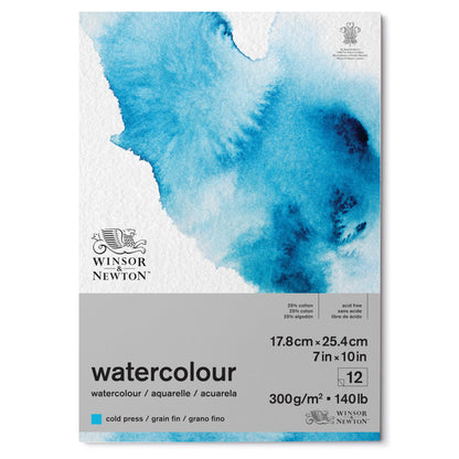 Winsor & Newton Classic Watercolour Paper Spiral Bound - 12 Sheets DIN A3, 300 g/m², Cold-Pressed, Lightly Textured White Paper in Archival Quality, Resistant to Yellowing