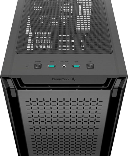 Deepcool MID TOWER CASE CG560 Side window Black MidTower Power supply included No