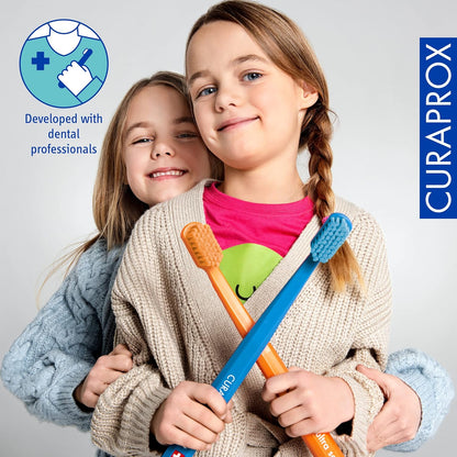 Curaprox Ultra Soft Kids Toothbrush. Soft Toothbrush for children with 5500 CUREN® Bristles - Curaprox Manual Toothbrush