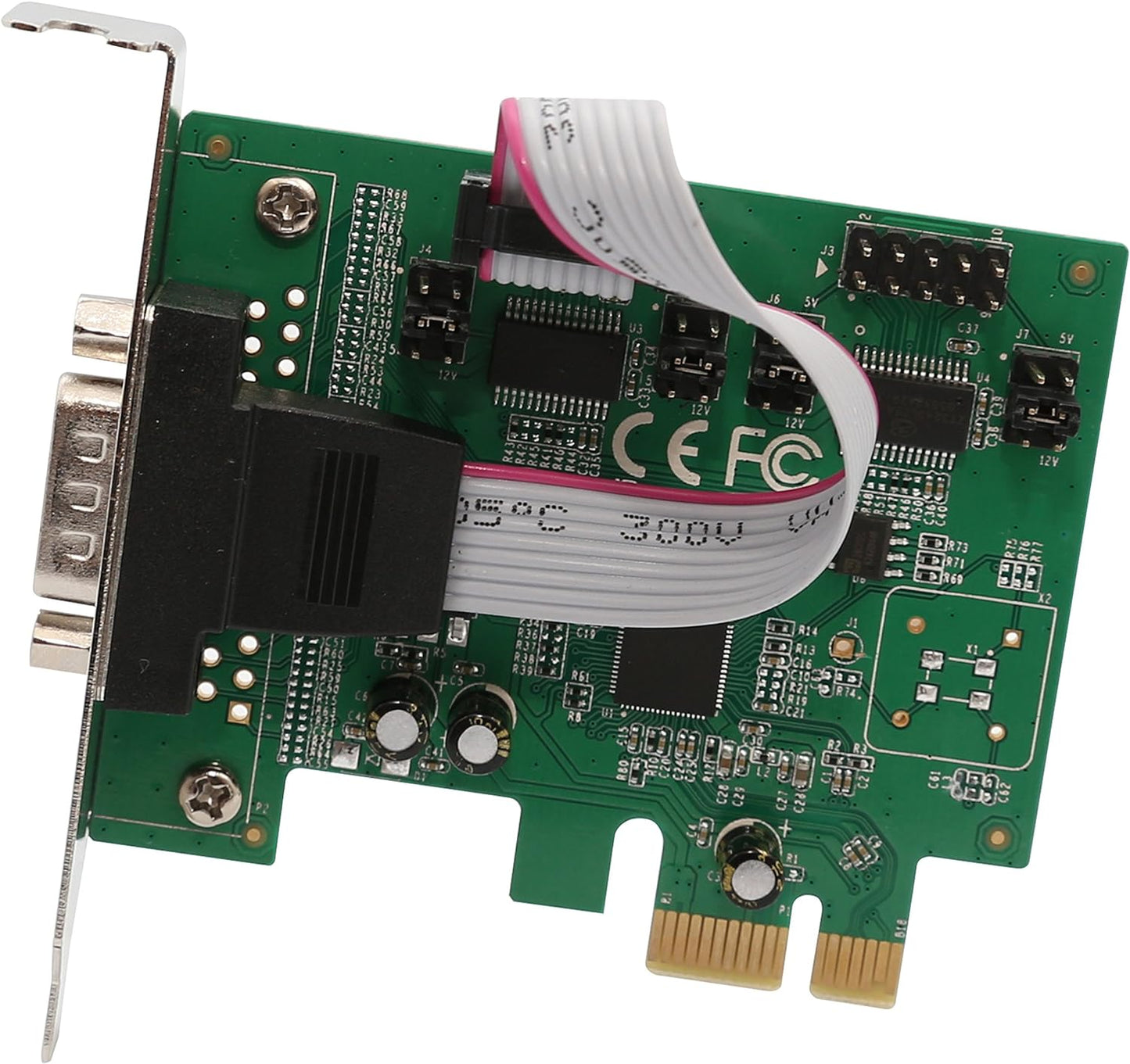 I/O Crest 2 Port Serial COM DB9 RS-232 and 1 Port DB25 Printer Lpt1 Port PCI-E 1.0 X1 Card WCH382 Chipset