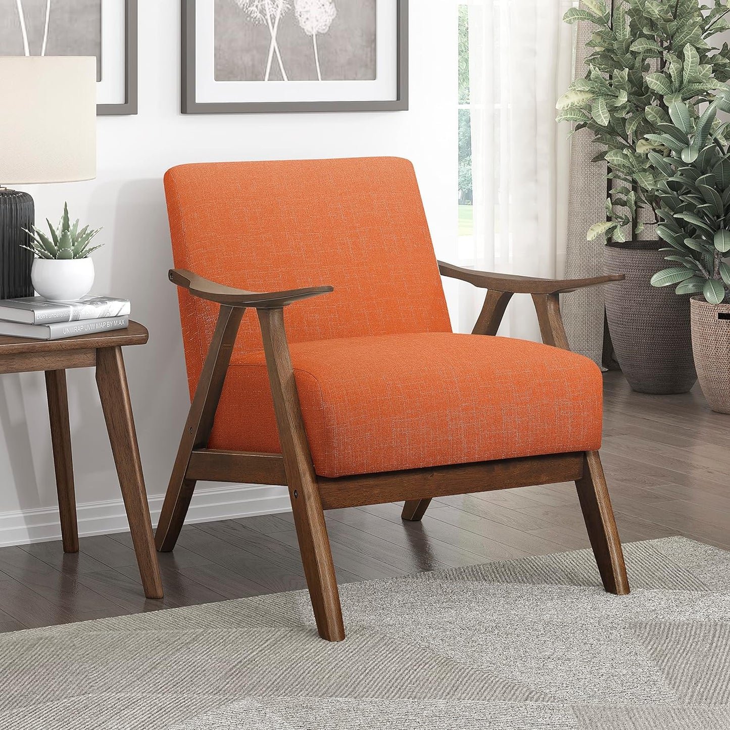 Lexicon Elle Accent Chair, Orange