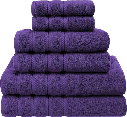 American Soft Linen Bath Linen Sets, 4 Pack Bath Linen Sets for Your Bathroom, Salem Luxury 100% Turkish Soft Twist Cotton, 13 x 13 inches Premium Quality Bath Linen Sets, Black