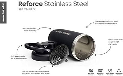 Smart Shake Reforce Stainless Steel 900ml / 30oz (Black)