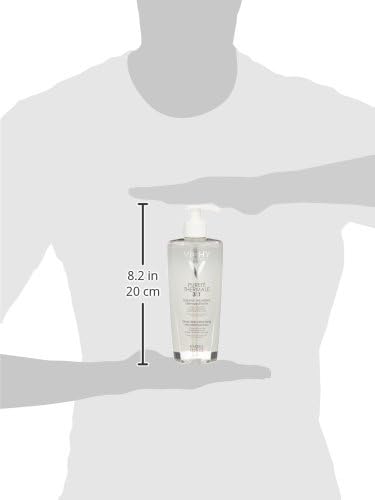 Vichy Pureté Thermale One Step Micellar Water Face Toner & Makeup Remover, Alcohol Free Facial Cleanser with Vitamin B5, Non-Drying for Sensitive Skin