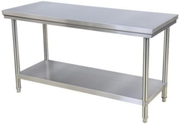 Stainless Steel Table for Prep & Work Commercial Heavy Duty Table with Undershelf for Restaurant, Home and Hotel (90 * 60 * 80cm)