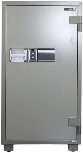 Mahmayi Secureplus 680-4Dk 4 Drawer Fire Filing Cabinet 222Kgs - Secure Steel Safe with Centralized Lock, Stylish Grey Finish for Office Use and Document Protection (4 Drawers, Key + Dial)