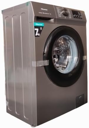 Hisense 7Kg Front Loading Washing Machine 1200 RPM, With Pause & Add, Drum Clean, Silver Color, Model WFVB7012MT -1 Years Full Warranty.