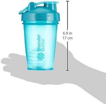 BlenderBottle Classic Loop Top Shaker Bottle, 20-Ounce, Clear/Black/Black 20oz Black 500309