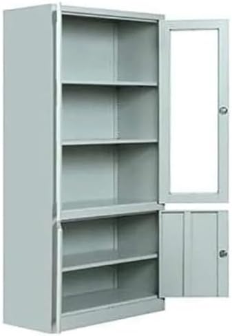 MAF Steel & Glass MAF-FC06 4 Door Metal Filing Cabinet With Key Lock & Shelves Storage Compartment For office