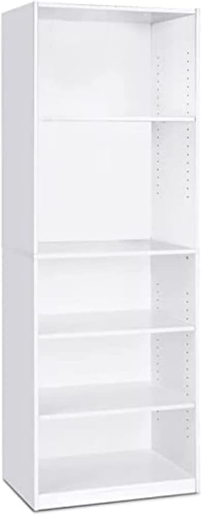 Furinno JAYA Simply Home 5-Shelf Bookcase, Black, one size