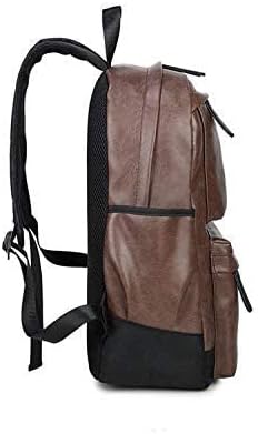 Korean Men leather Shoulder bag backpack schoolbag Leisure bag travel bag laptop bag for men W-8471, Brown