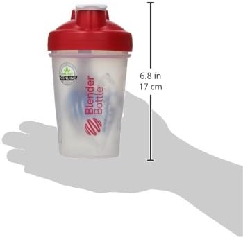 BlenderBottle Classic Loop Top Shaker Bottle, 20-Ounce, Clear/Black/Black 20oz Black 500309