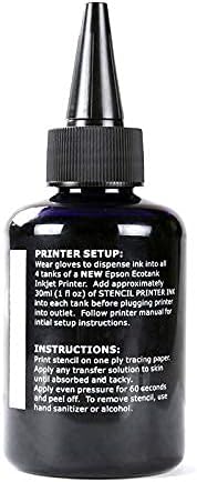 RetroDeco Tattoo Stencil Printer Ink for EcoTank Inkjet Printer - 4 oz Bottle