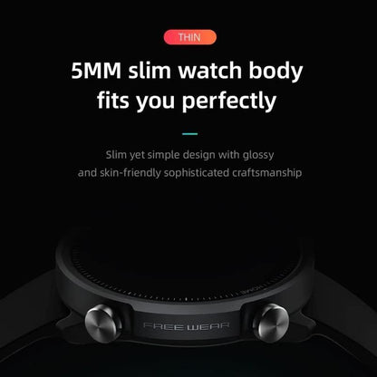 Mibro A1 Smart Watch 1.28-inch HD Display Touch Screen Ultra-thin Metal Bluetooth 5.0 20 Sport Modes Fitness Watch Heart Rate Monitoring 270mAh Long Battery Life 5ATM Waterproof Smart Watch - Black