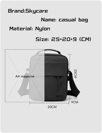 Skycare Sling Crossbody Bag Small Shoulder Backpack for Men Chest Bags Casual Daypack for Business Travel Cycling (Black)