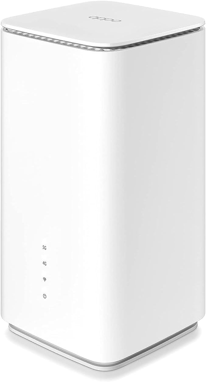 OPPO 5G CPE T1a Router With Sim Slot LTE Cat20 WiFi Hotspot Wi-Fi 6 AX1800, Up to 4.07Gbps, 4X4 MIMO, Connect up to 32 Devices, Unlocked