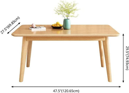 47 Inch Dining Table/Kitchen Table Dining Room Table/Solid Wood Kitchen Desk/Easy Assembly(Natural)