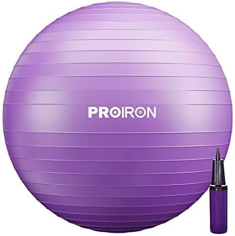 PROIRON Yoga Ball Anti-Burst Exercise Ball Chair with Quick Pump Slip Resistant Gym Ball Supports 500KG Balance Ball for Pilates Yoga Birthing Pregnancy Stability Gym Workout Training