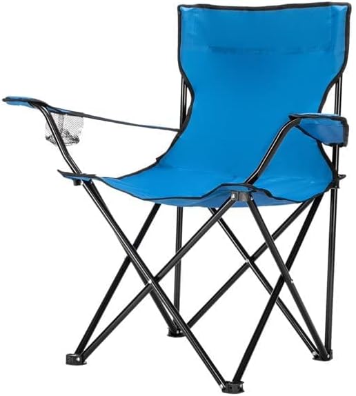 Egardenkart Camping Chair, Folding Camping Chairs for Adults with Armrests and Cup Holder and Carrying Bag, Lightweight Portable for Beach, Perfect for Caravan trips, BBQs, Garden, Picnic, (Red)