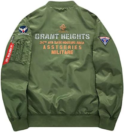 CORIRESHA Mens Apollo NASA Patches Slim Fit Bomber Jackets Windbreaker